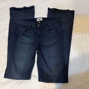 PAIGE Dark Indigo Straight Leg Jeans